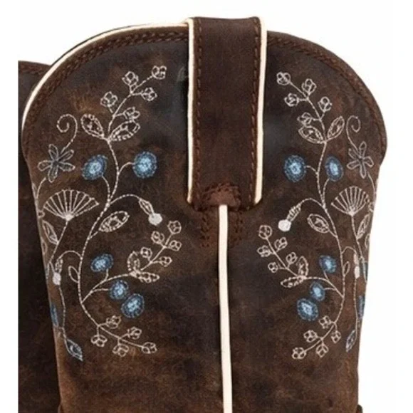 Shyanne Xero Gravity Brown Leather Floral Embroidered Western Boots 7B New - Picture 6 of 8